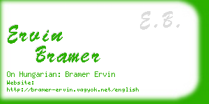 ervin bramer business card